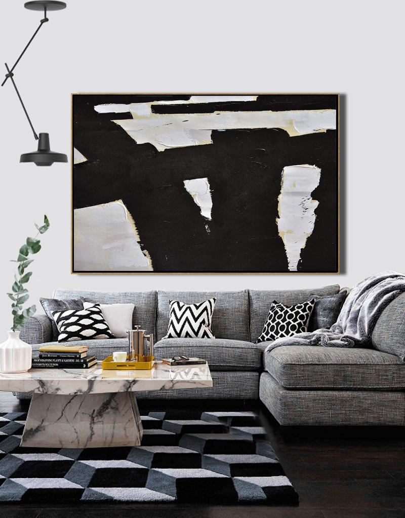 Horizontal Palette Knife Minimalist Art #C13Z